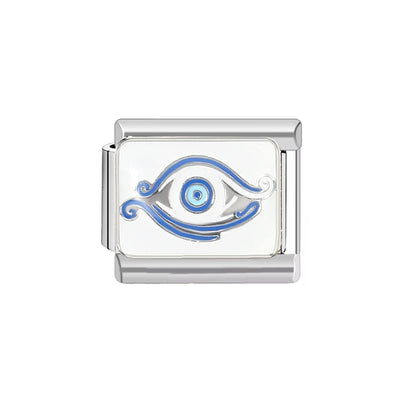 Creative Playing Kards Evil Eyes Pattern Stainless Steel DIY Making Bracelet Women Men 9Mm Charm Italian Links Fit Mother'S Gift