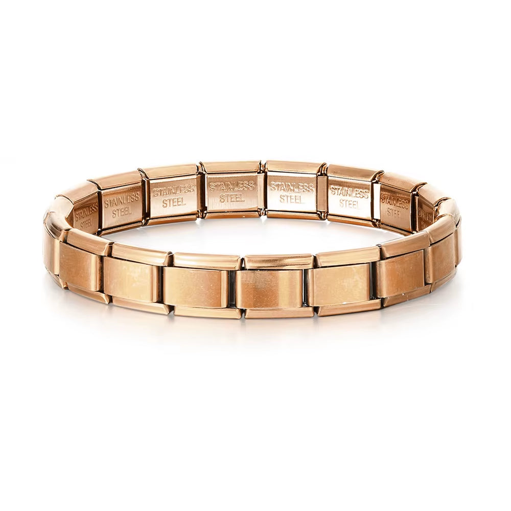 Italian Charm Bracelets DIY Basic Chain Stainless Steel Bangle Versatile Assembled Modules Ideal Gift 9Mm Universal Dropshipping