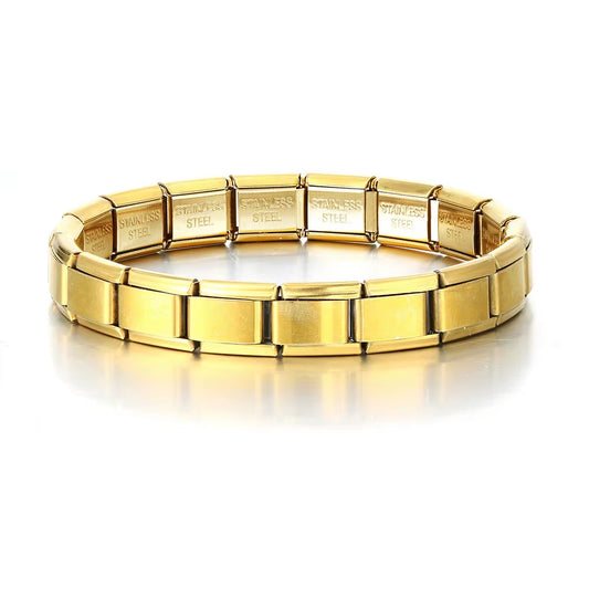 Italian Charm Bracelets DIY Basic Chain Stainless Steel Bangle Versatile Assembled Modules Ideal Gift 9Mm Universal Dropshipping