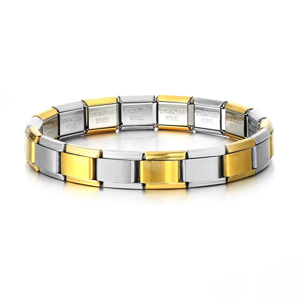 Italian Charm Bracelets DIY Basic Chain Stainless Steel Bangle Versatile Assembled Modules Ideal Gift 9Mm Universal Dropshipping