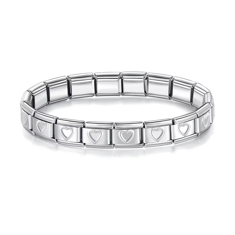 Italian Charm Bracelets DIY Basic Chain Stainless Steel Bangle Versatile Assembled Modules Ideal Gift 9Mm Universal Dropshipping