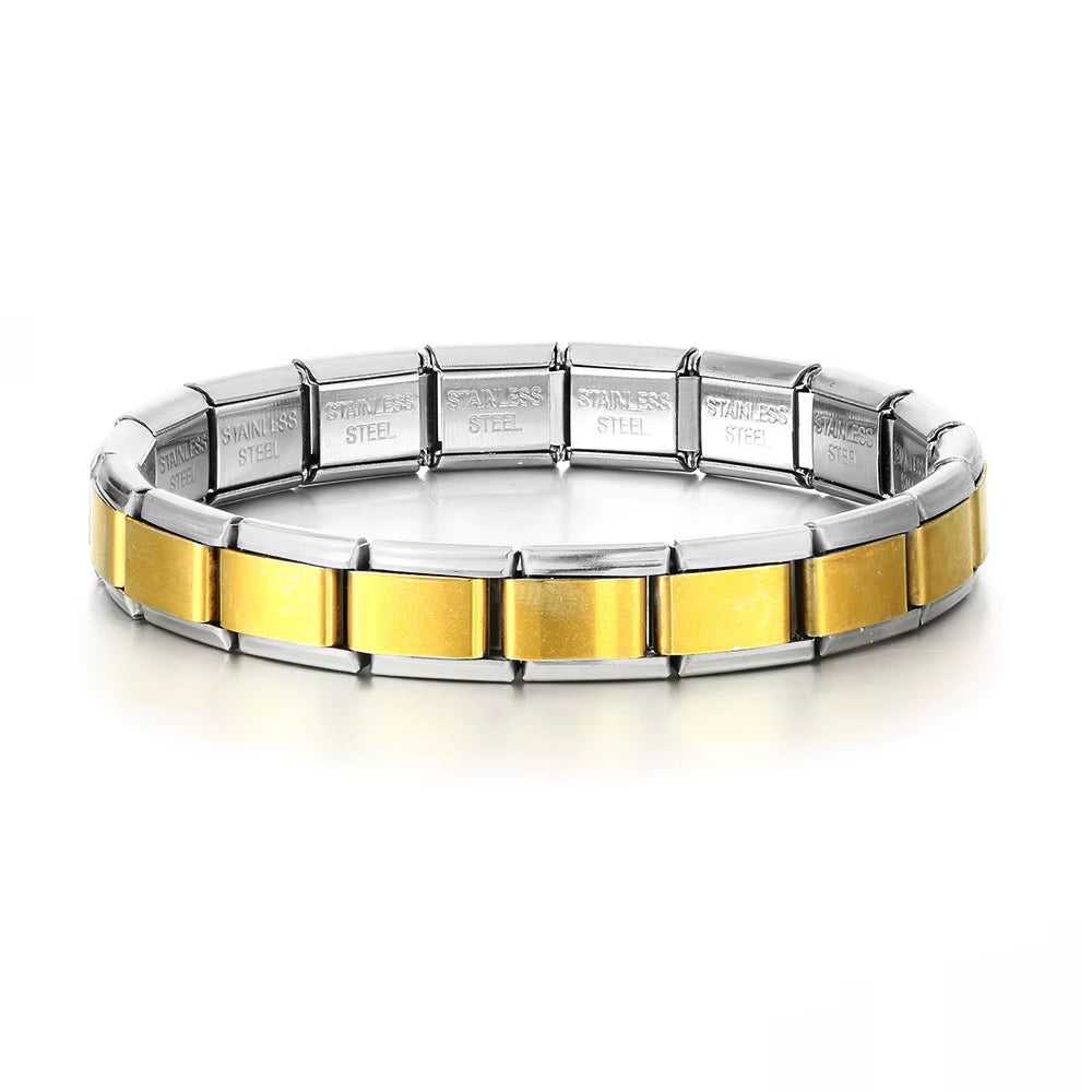 Italian Charm Bracelets DIY Basic Chain Stainless Steel Bangle Versatile Assembled Modules Ideal Gift 9Mm Universal Dropshipping