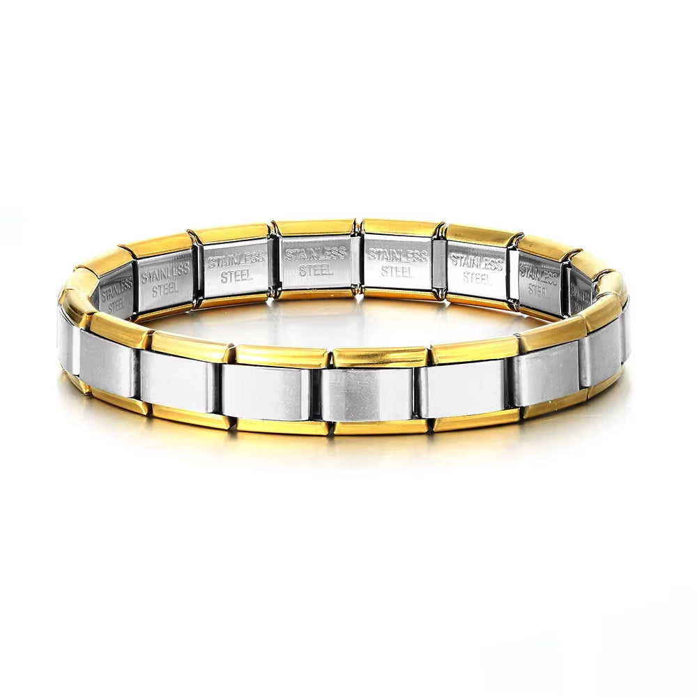 Italian Charm Bracelets DIY Basic Chain Stainless Steel Bangle Versatile Assembled Modules Ideal Gift 9Mm Universal Dropshipping